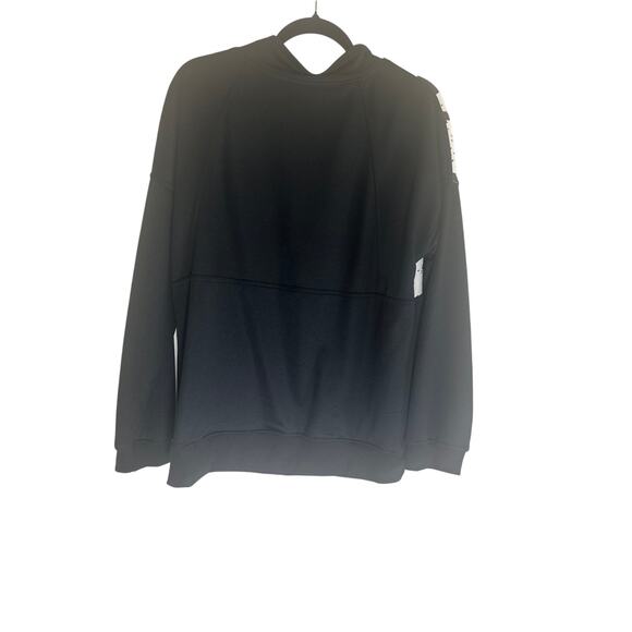 Unisex XL Cow Print Quarter-Zip Pullover Sweatshirt Black White Polyester - Picture 14 of 15